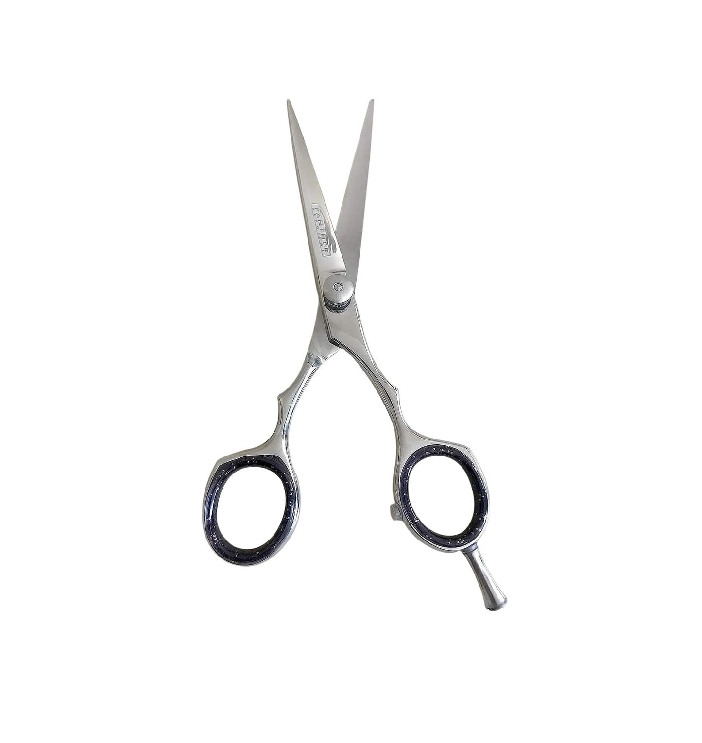 Silver stainless steel hairdressing scissors, 6-inch