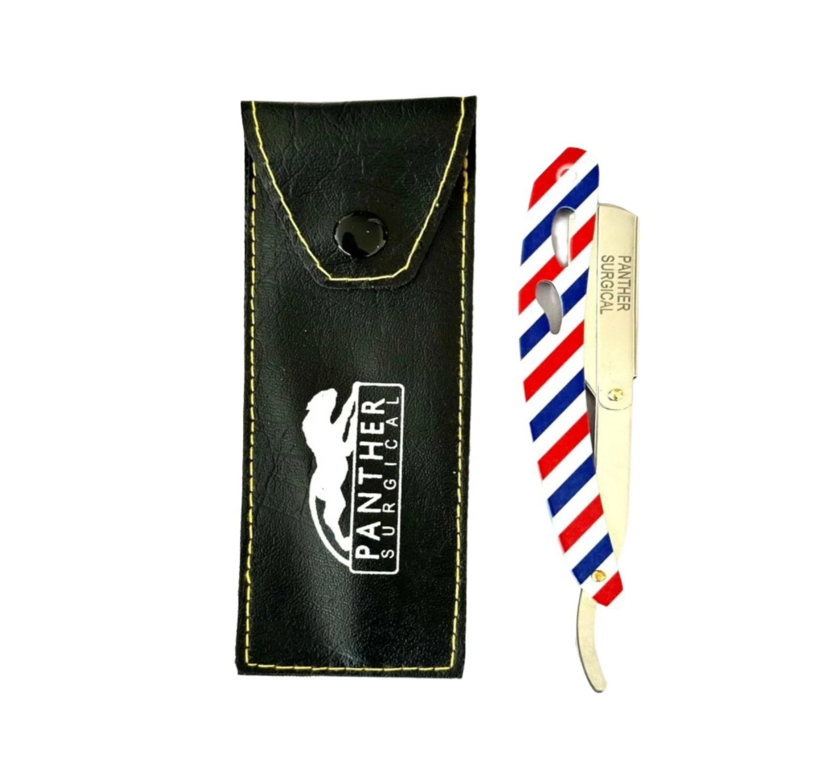 Razor and case set with Panther Surgical branding