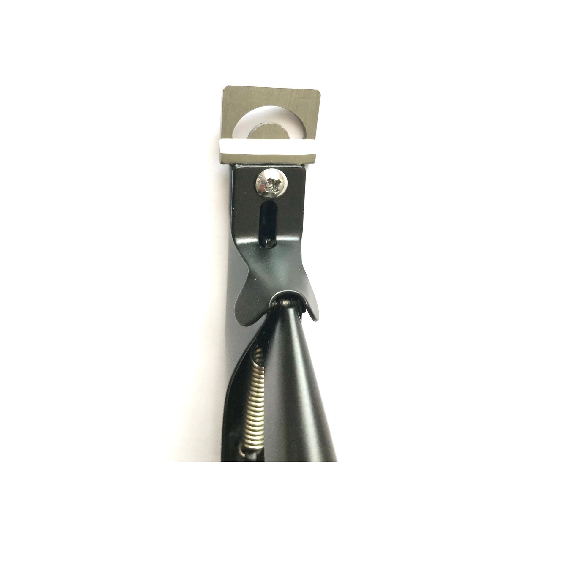 Close-up of black acrylic nail cutter blade