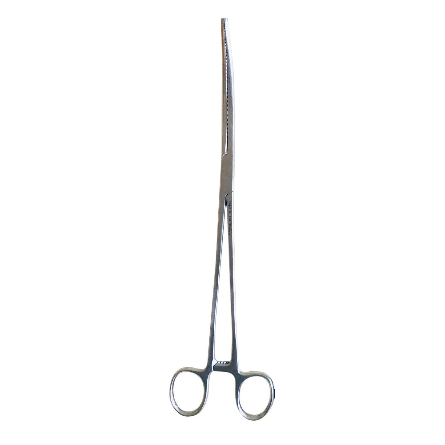 Curved stainless steel fishing forceps