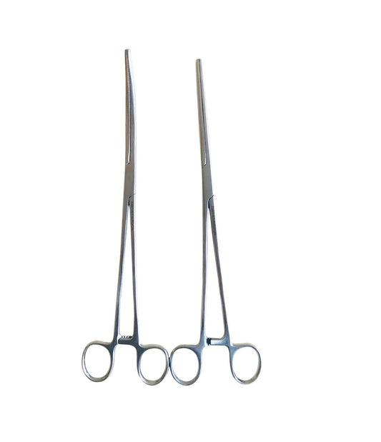 Stainless steel straight and curved fishing forceps