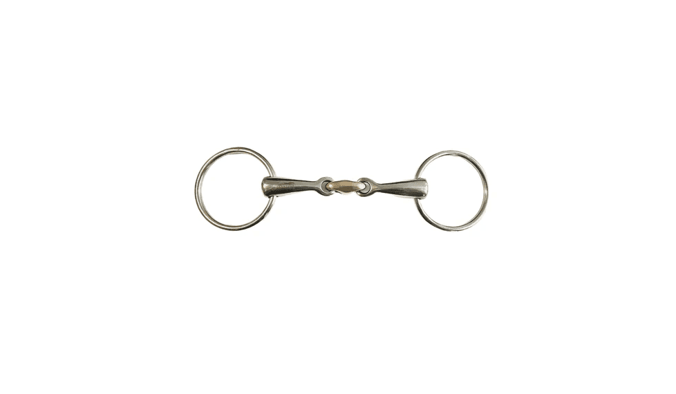 Stainless steel horse riding snaffle bit, loose jointed