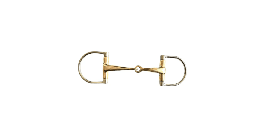 5-inch stainless steel snaffle bit for equestrian use